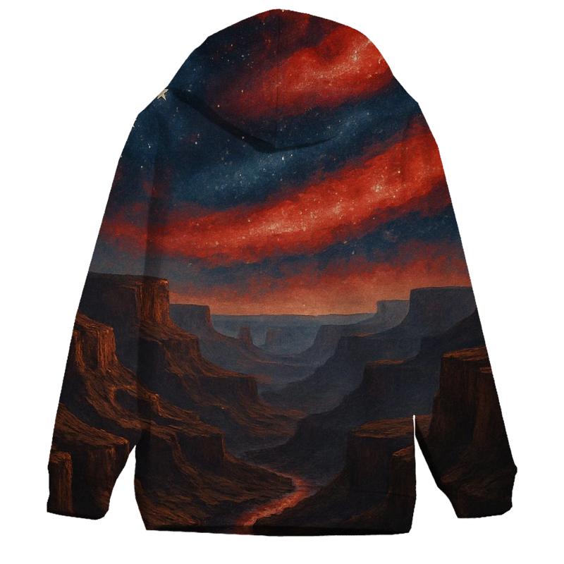 Cosmic Stripes Over Canyon hoodies fashion