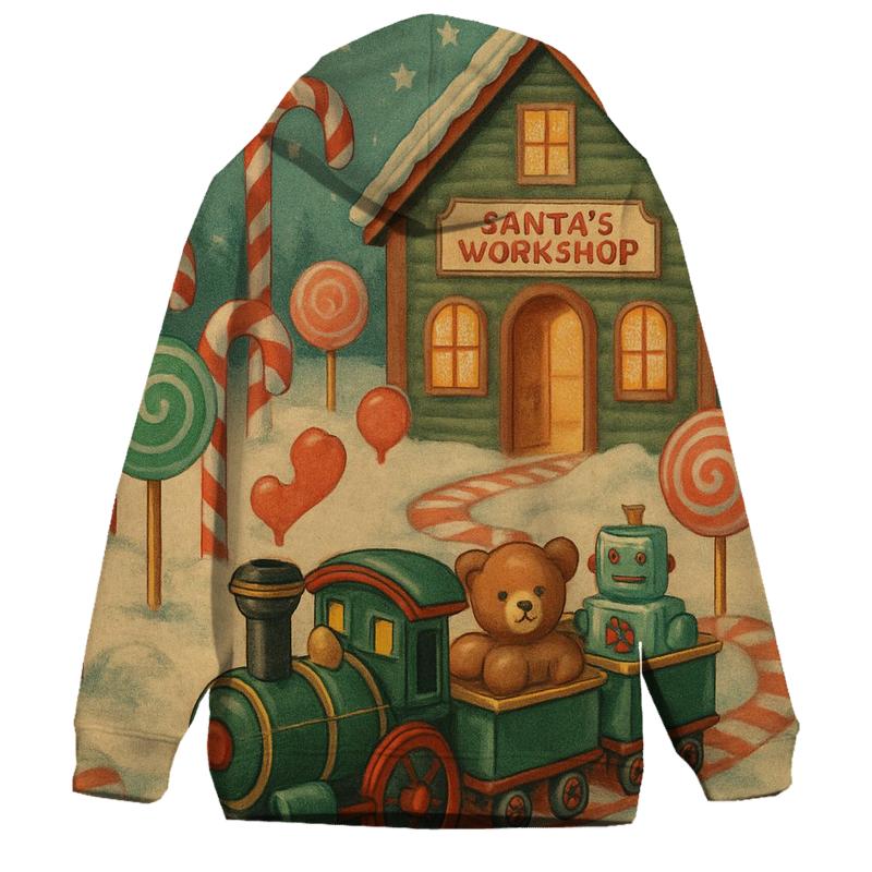 Toy Workshop Train Through Candy Forest printed hoodies