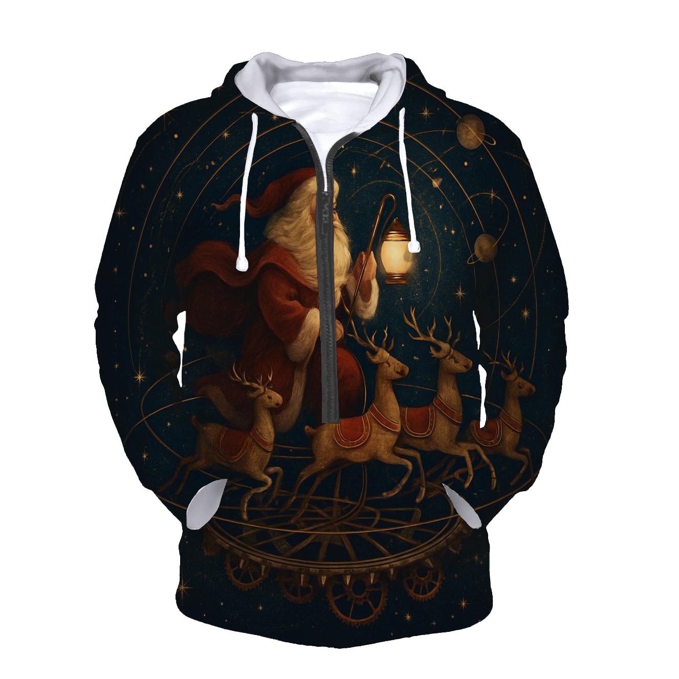 Celestial Storybook Santa Carousel hoodie styles