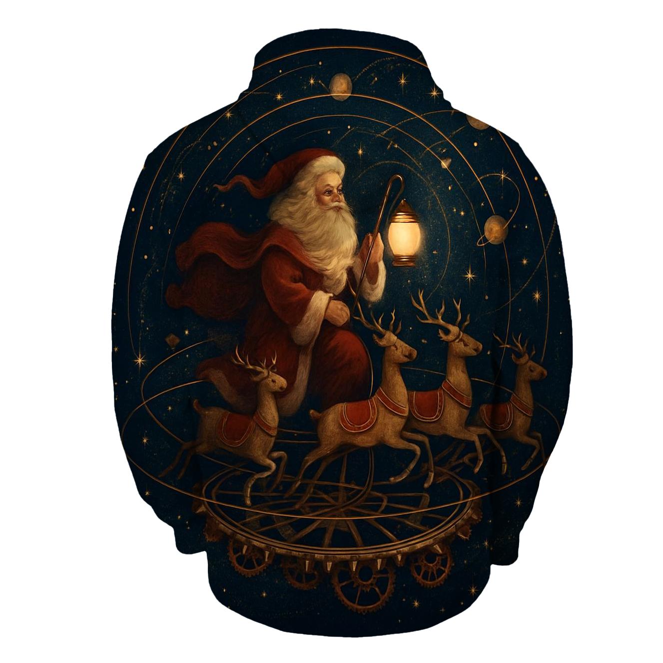 Celestial Storybook Santa Carousel hoodie styles