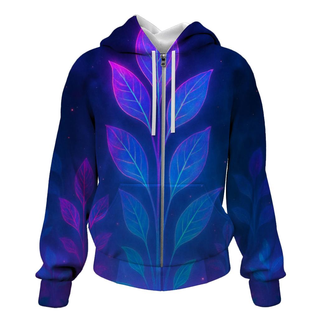 Neon Aurora Garden Gradient custom hoodies