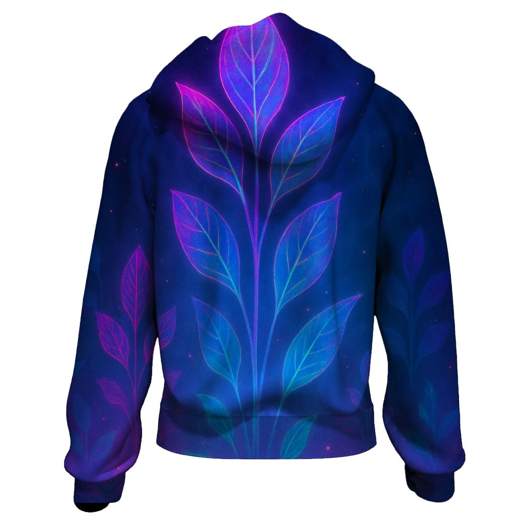 Neon Aurora Garden Gradient custom hoodies