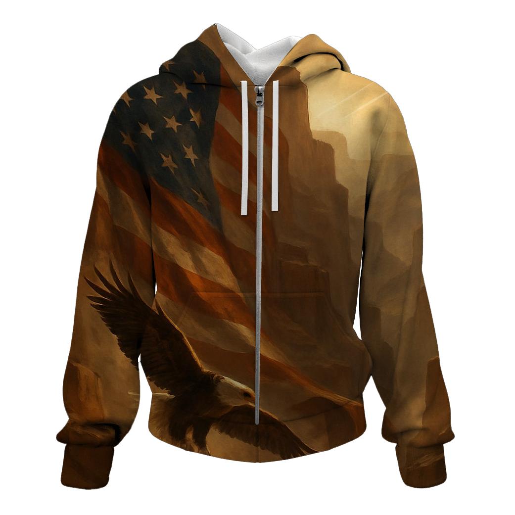 Wings Of Liberty Over Canyon Red hoodie styles