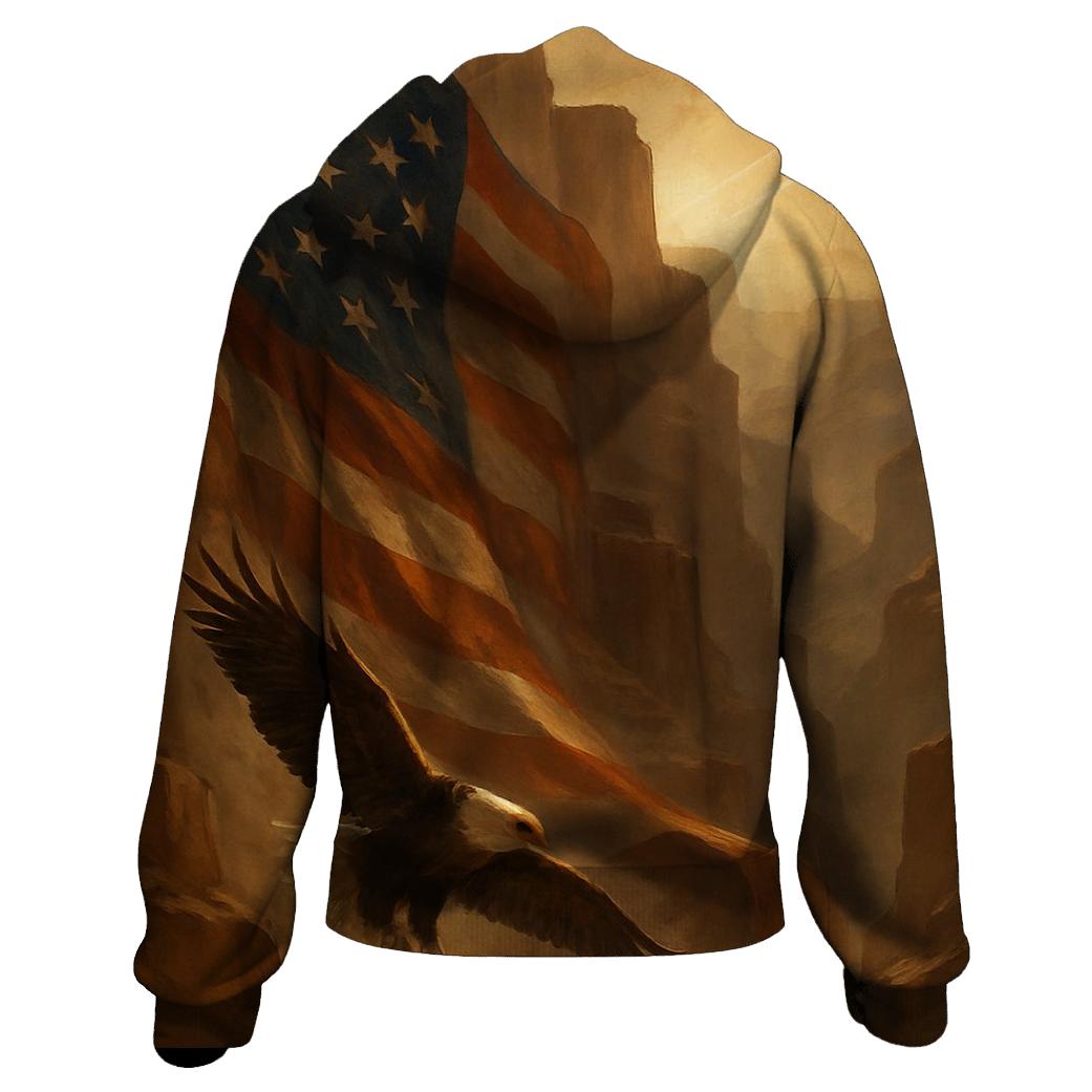 Wings Of Liberty Over Canyon Red hoodie styles