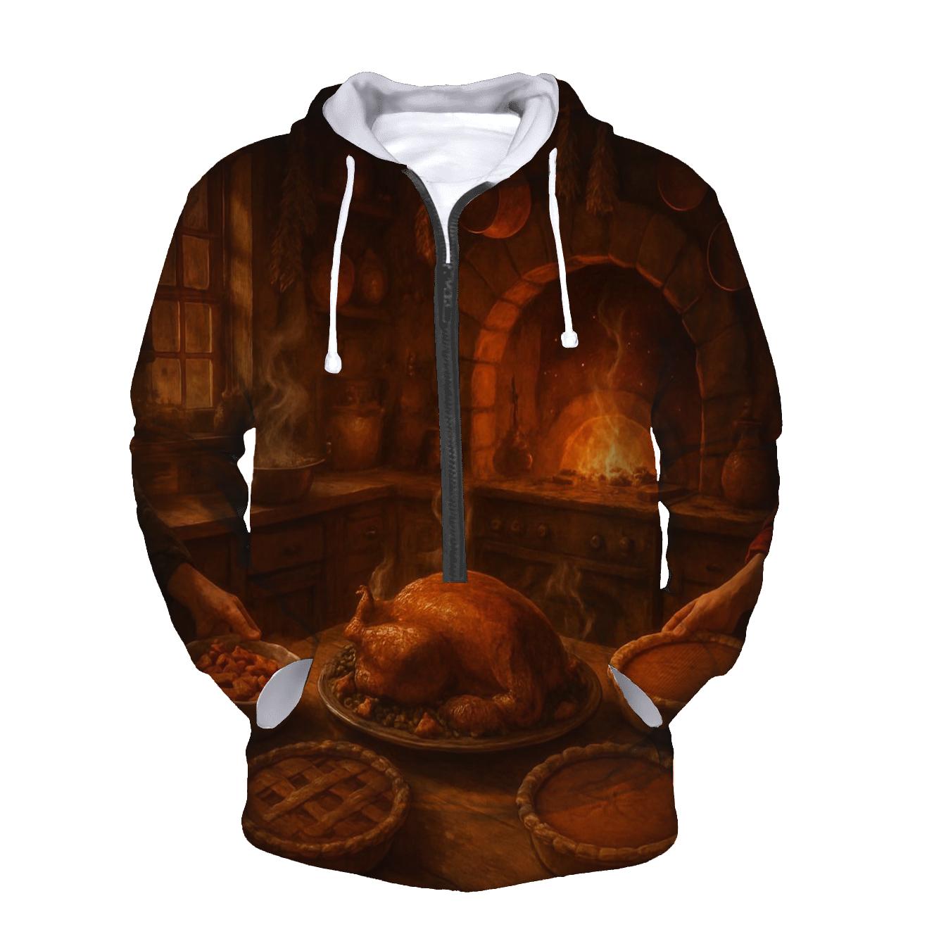 Golden Hearth Kitchen Feast premium hoodies