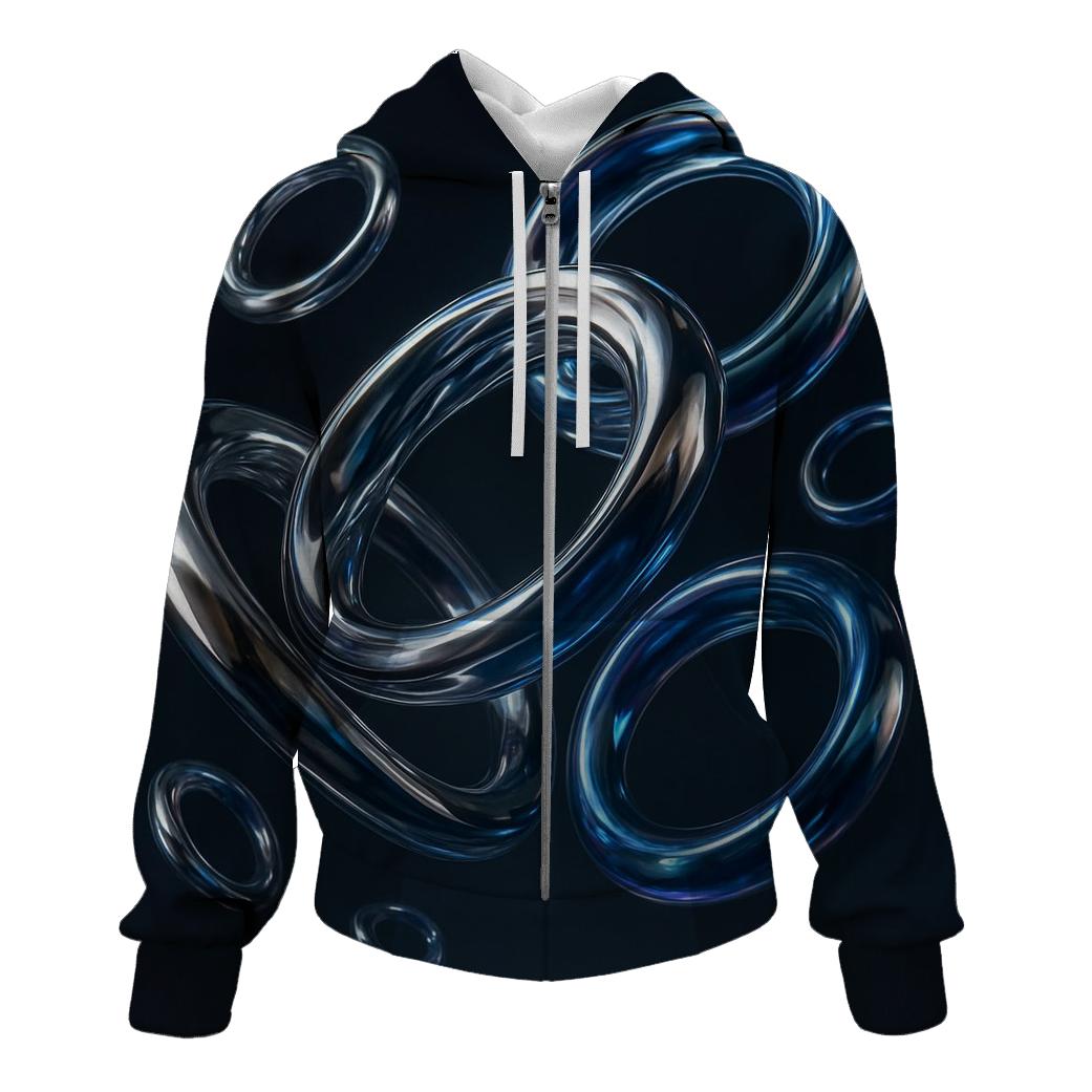 Prismatic Liquid Rings Gradient hoodies fashion