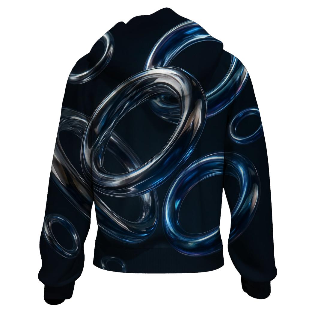 Prismatic Liquid Rings Gradient hoodies fashion