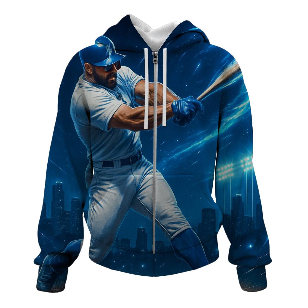 Electric Skyline Dodgers Power Swing premium hoodies