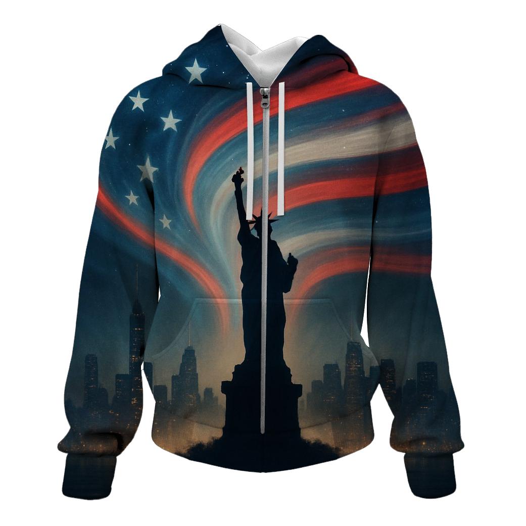 Liberty Skyline Aurora custom hoodies