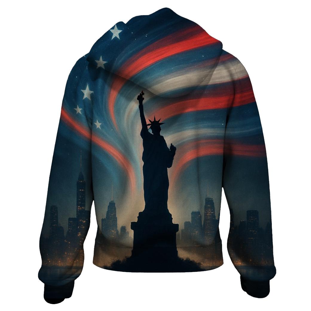 Liberty Skyline Aurora custom hoodies