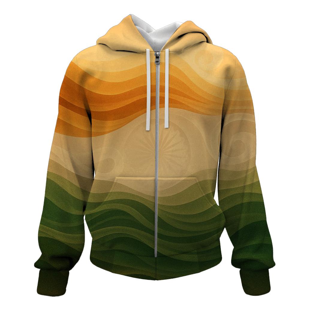 Indian Flag Desert Mirage Abstract pullover hoodies