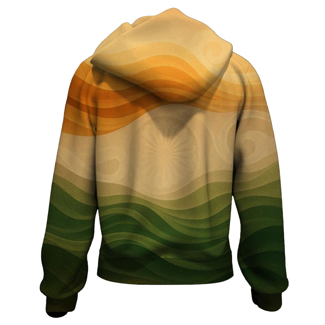 Indian Flag Desert Mirage Abstract pullover hoodies