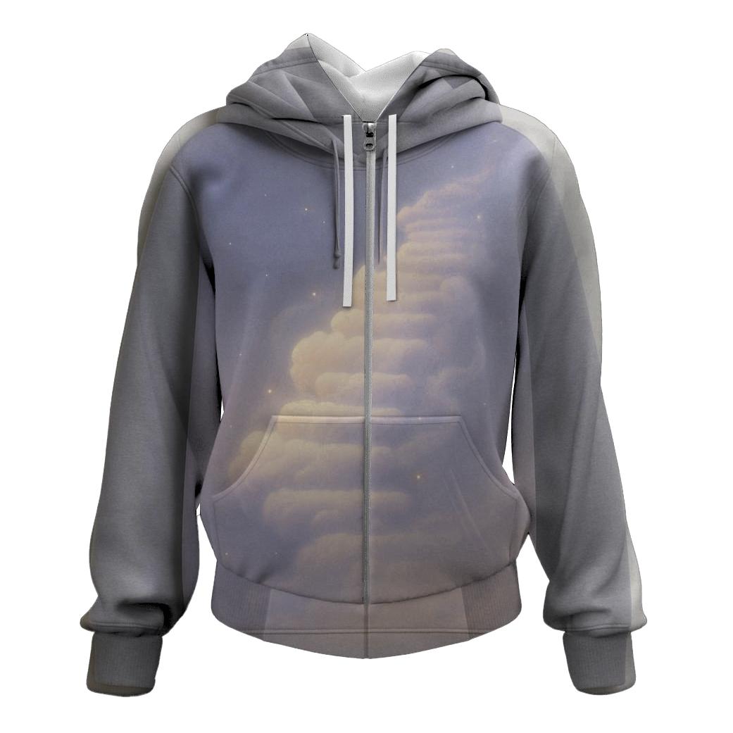 Stairway Of Gradient Clouds premium hoodies