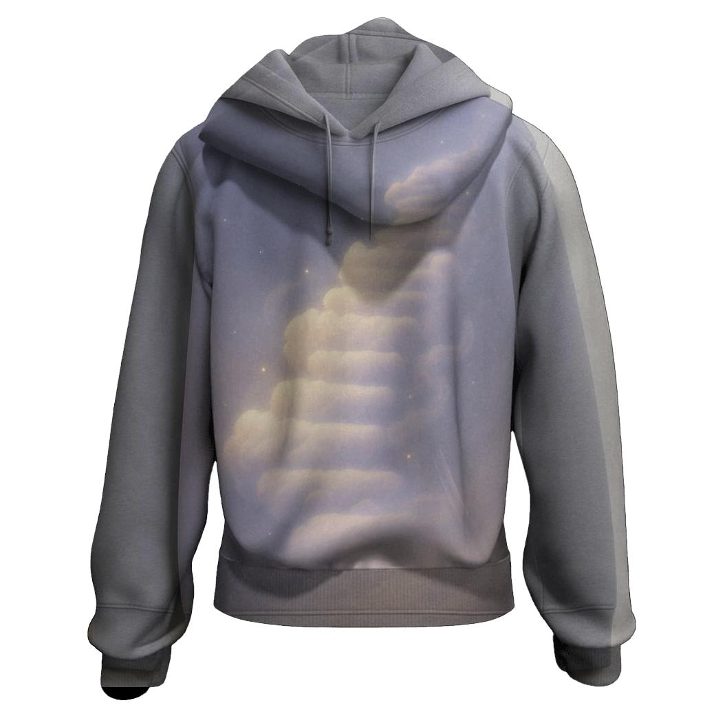 Stairway Of Gradient Clouds premium hoodies