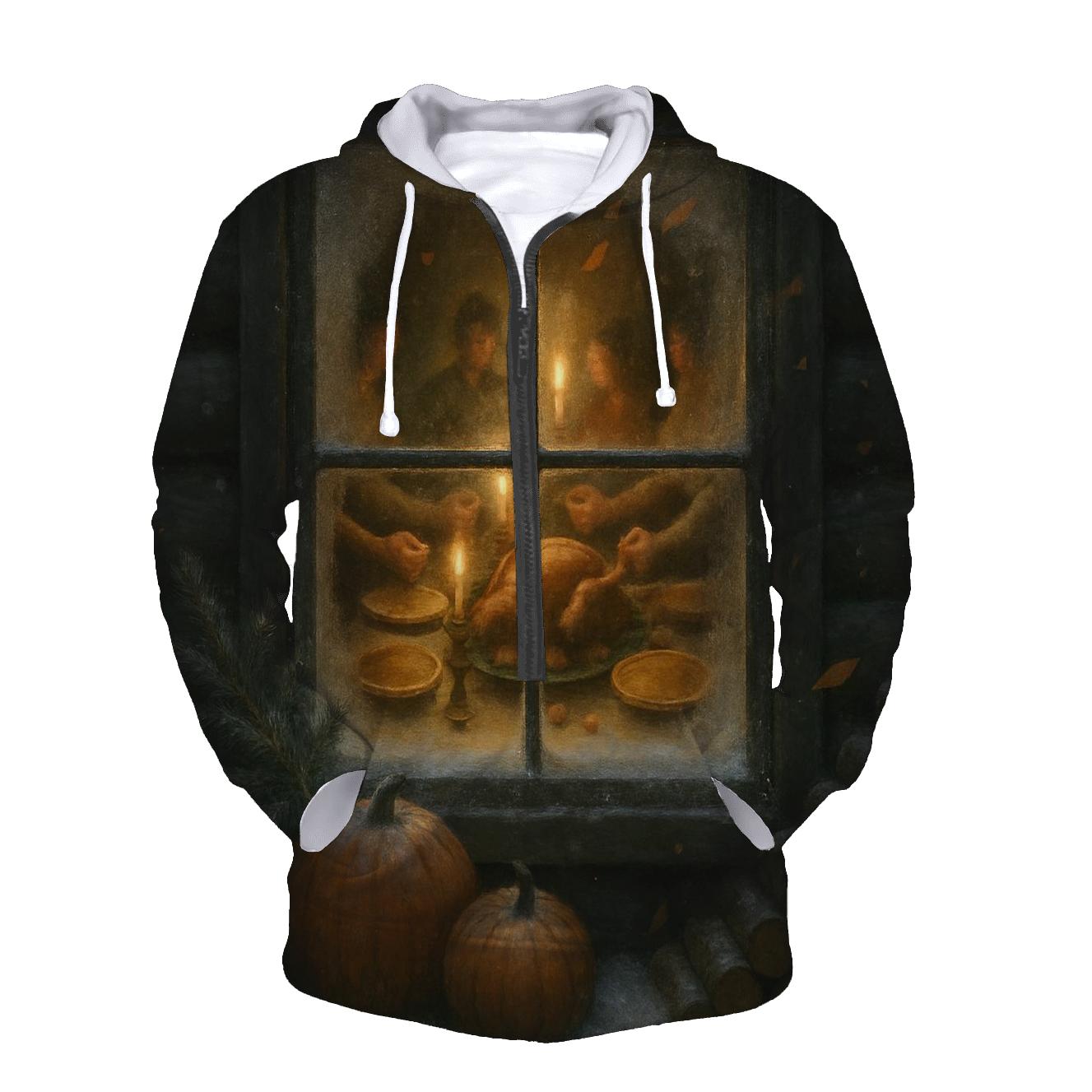 Cabin Window Gratitude Glow hoodies fashion