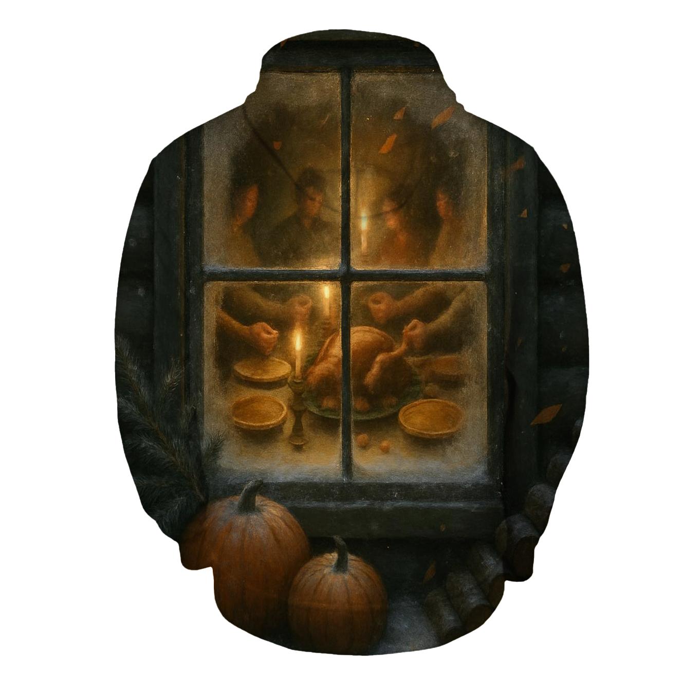 Cabin Window Gratitude Glow hoodies fashion