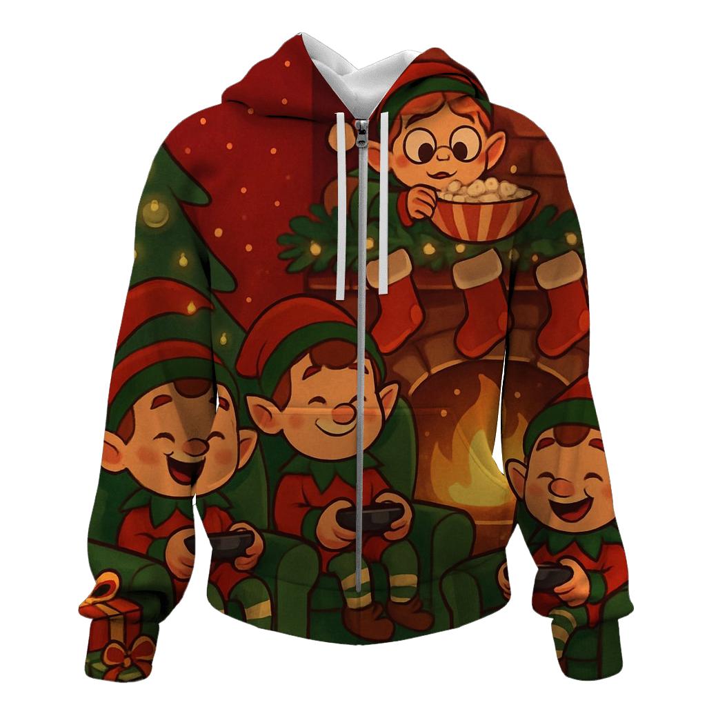 North Pole Fireplace Gaming Night hoodie styles