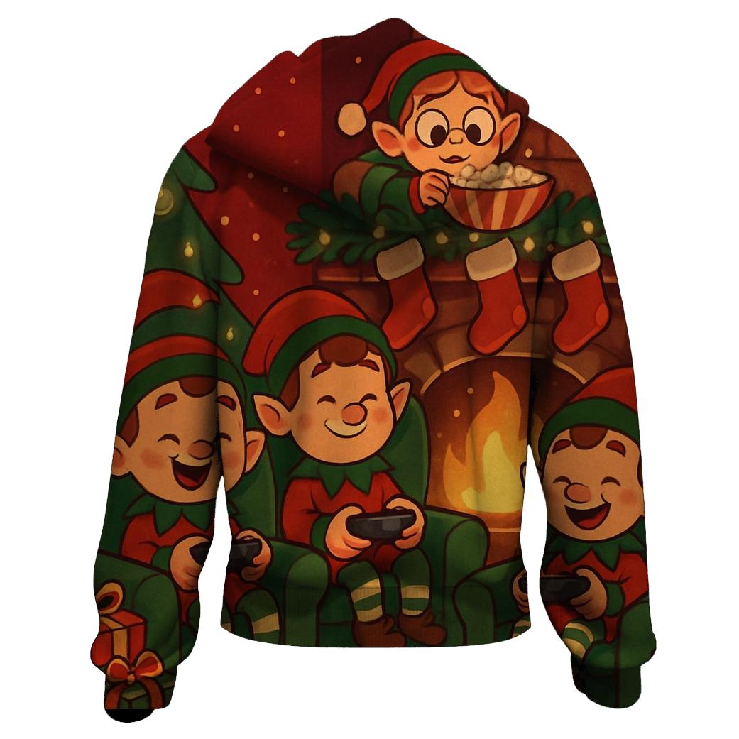 North Pole Fireplace Gaming Night hoodie styles