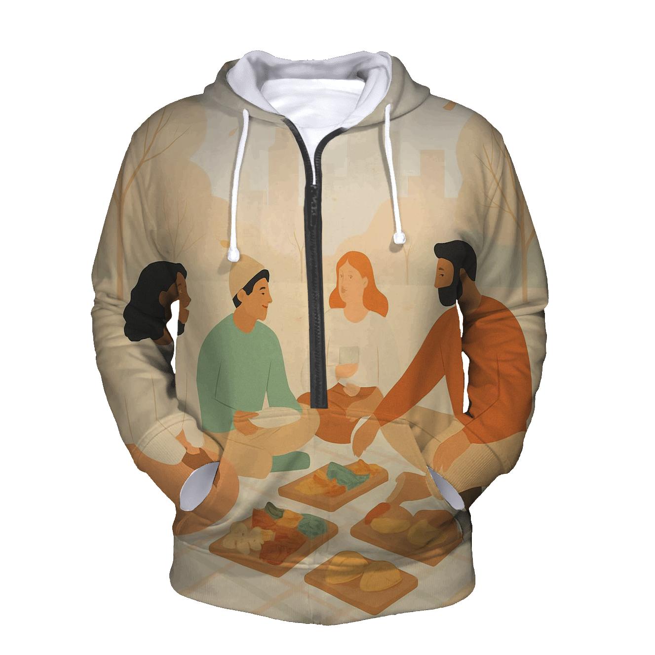 Autumn Pastel Friendsgiving Picnic hoodie styles