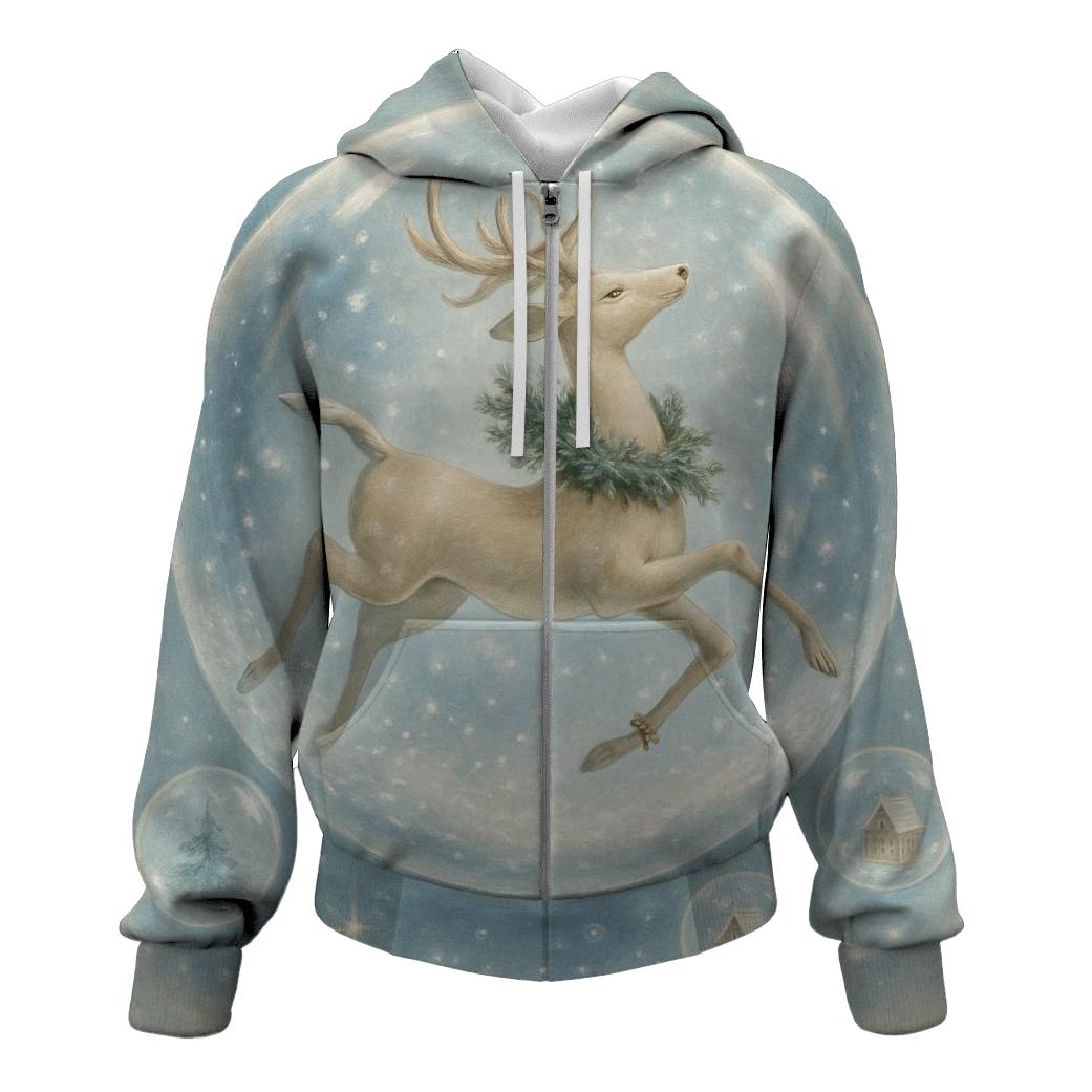 Starlit Snowglobe Reindeer Ballet pullover hoodies