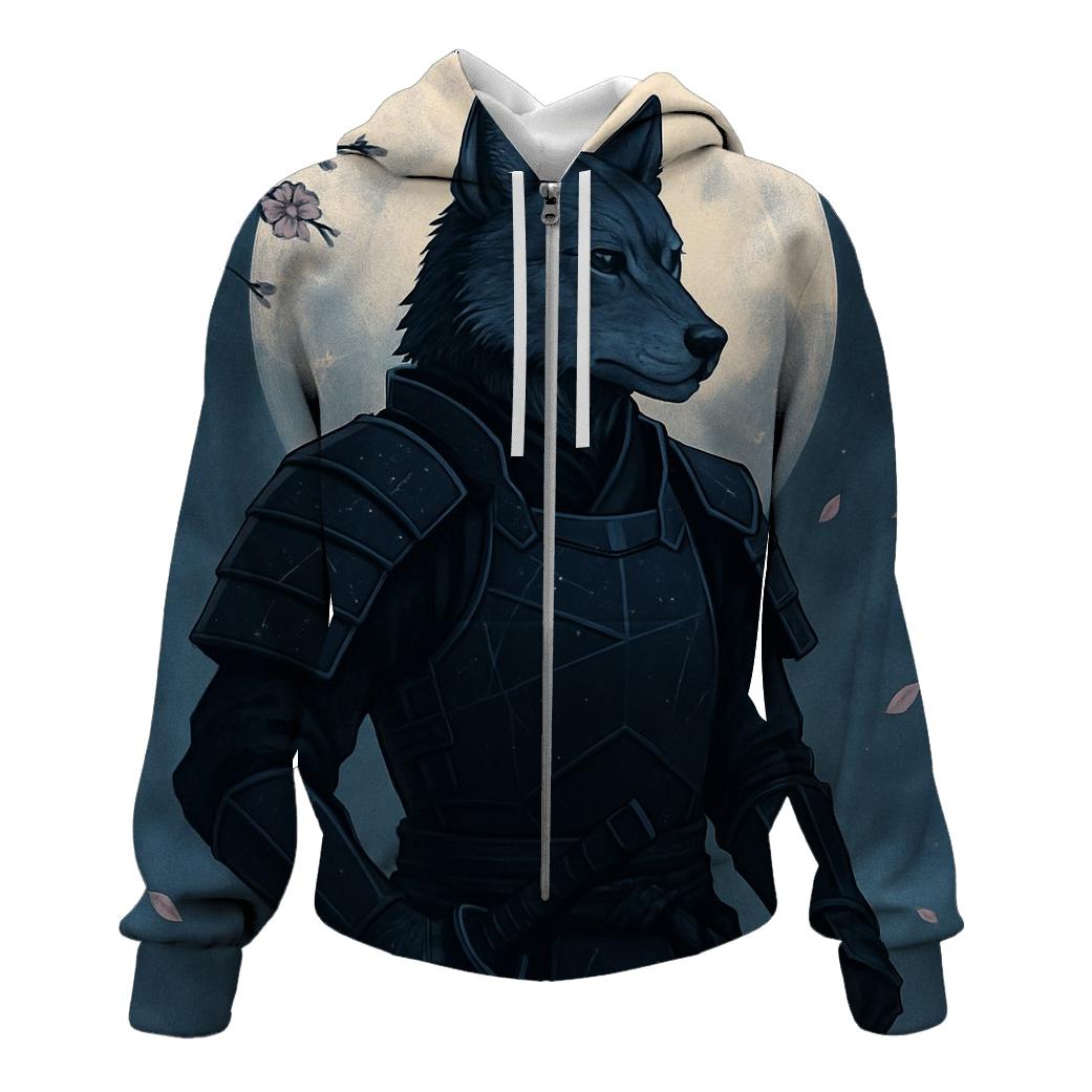 Starlit Samurai Wolf hoodies fashion