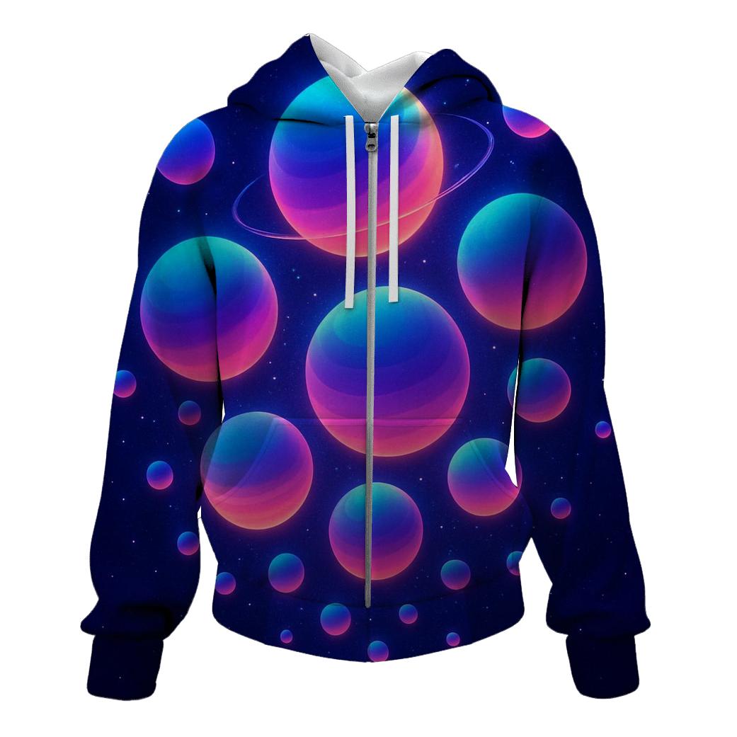 Orbiting Prism Gradient Orbs hoodie designs