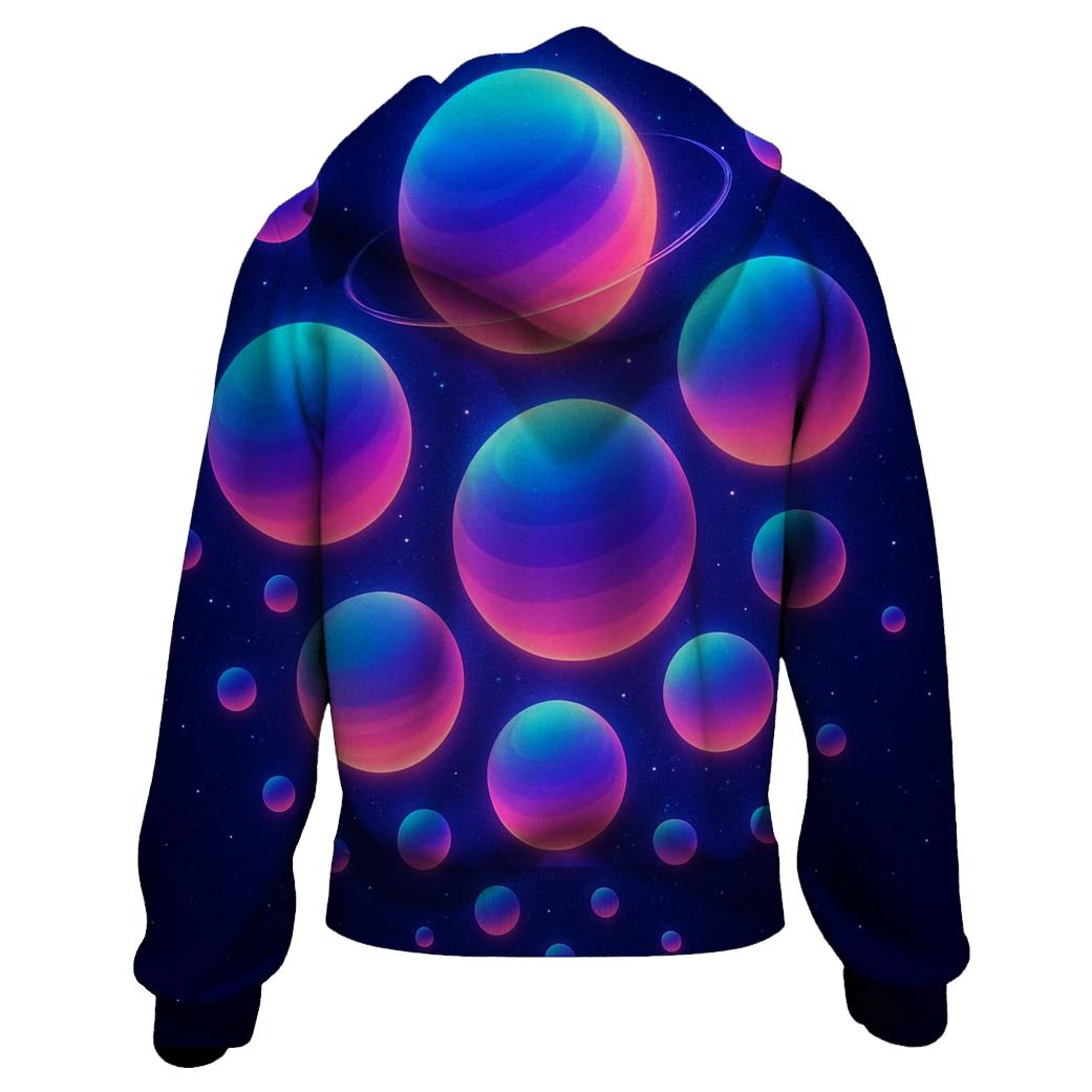 Orbiting Prism Gradient Orbs hoodie designs