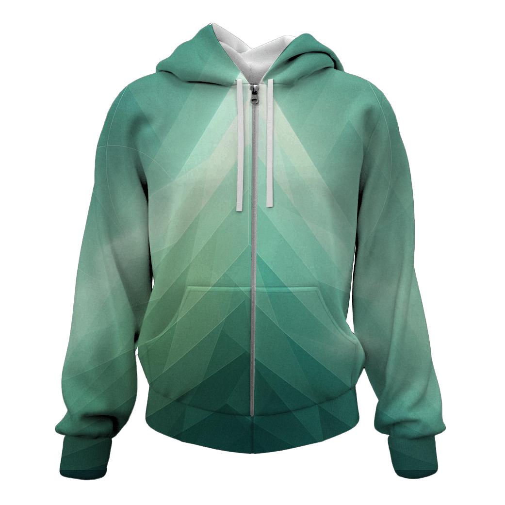 Gradient Veil Mountain Temple hoodie trends
