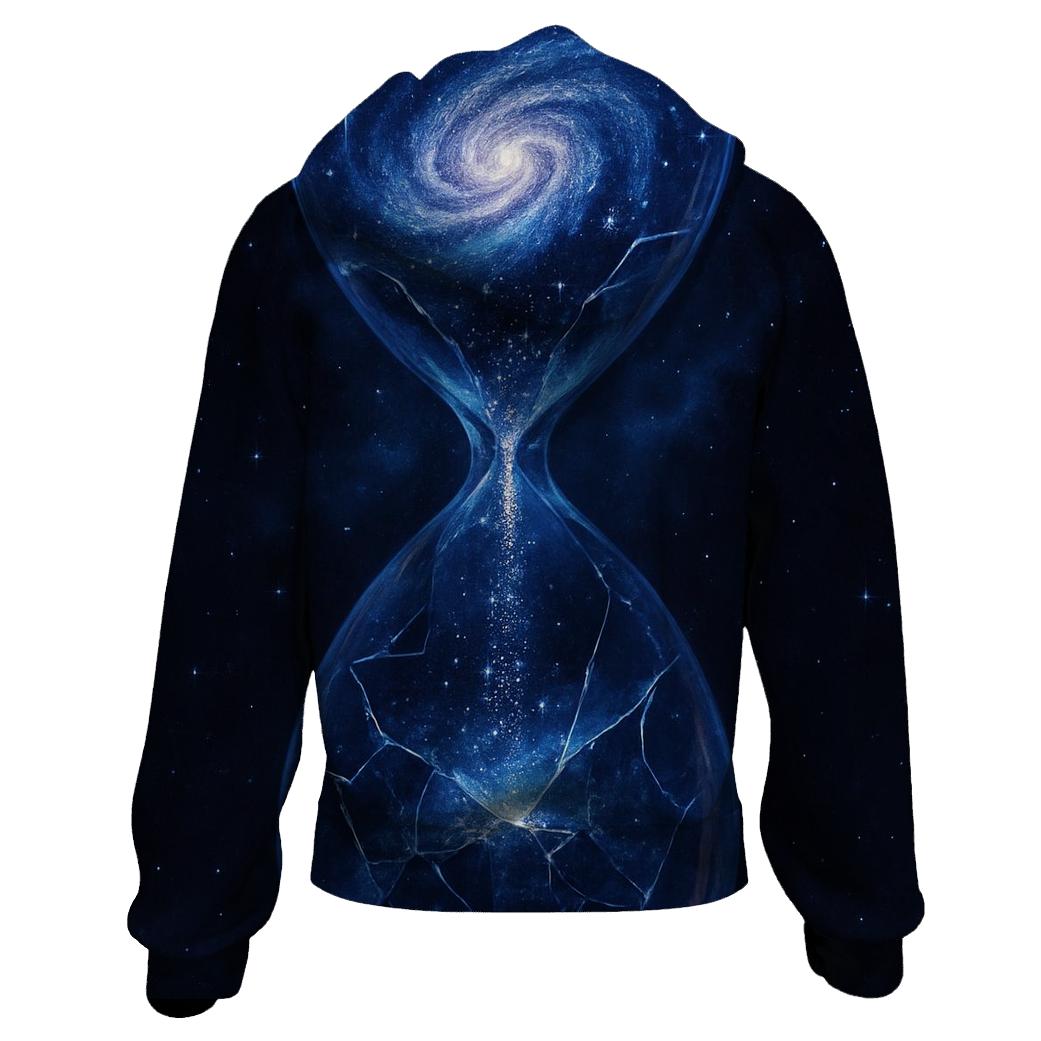 Time Fractured Galaxy Hourglass premium hoodies
