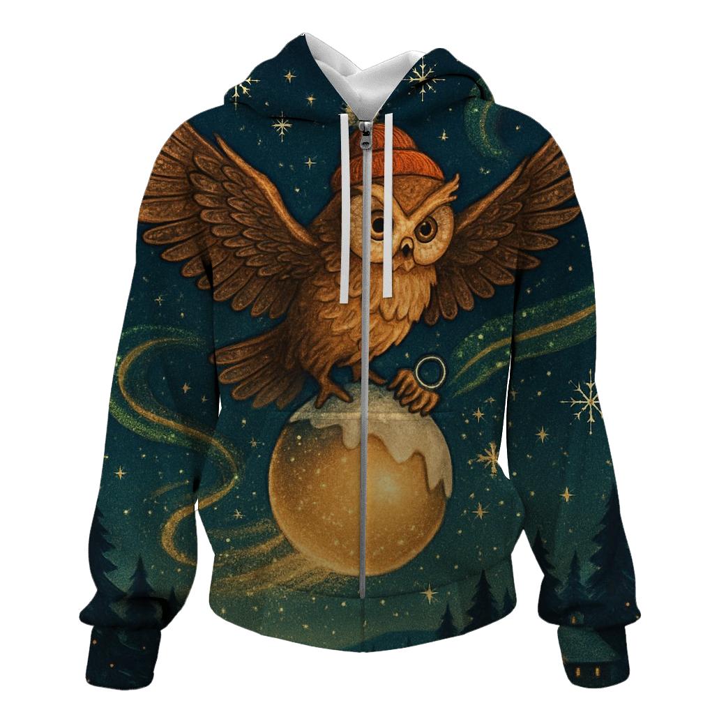 Midnight Owl On Christmas Comet pullover hoodies