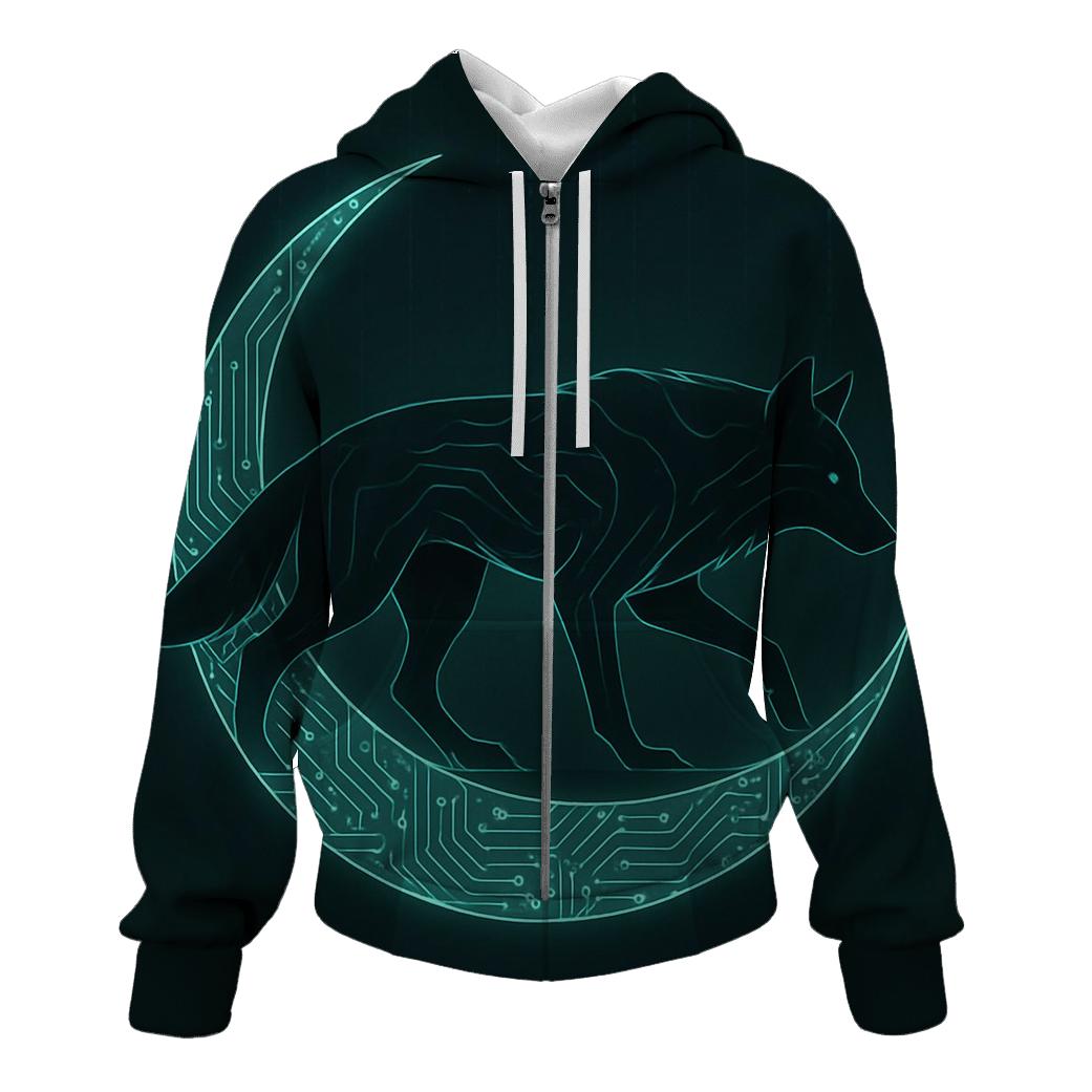 Shadow Circuit Lunar Wolf heavyweight hoodies