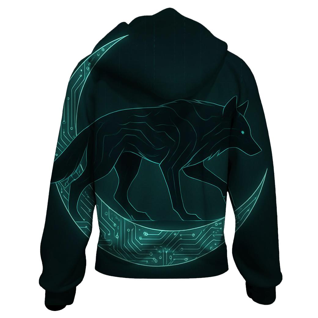 Shadow Circuit Lunar Wolf heavyweight hoodies