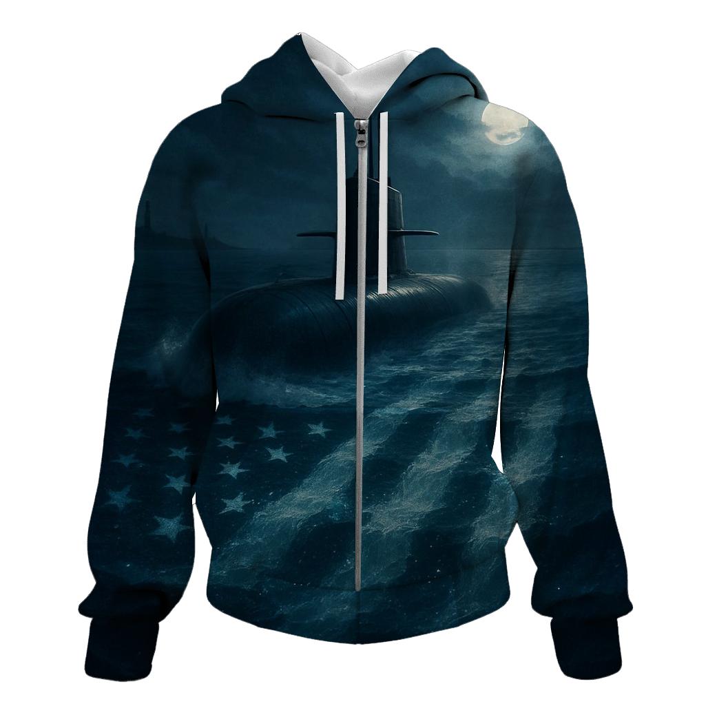 Echoes Beneath The Waves zip-up hoodies
