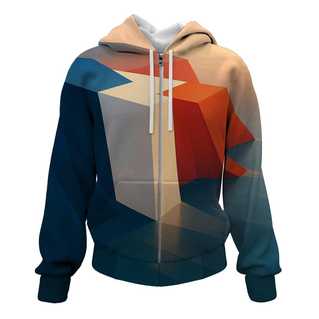 French Flag Coastal Cliff Minimalist Geometry heavyweight hoodies