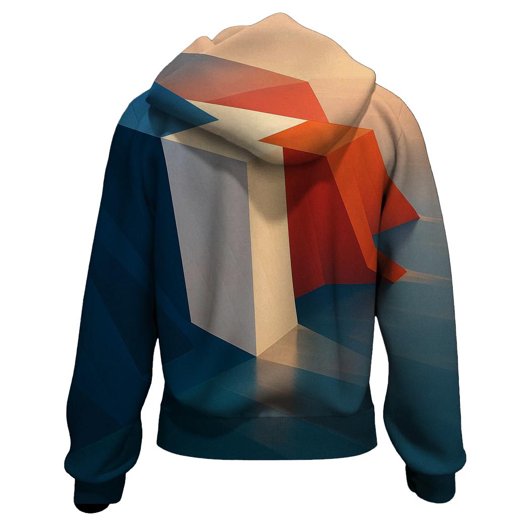 French Flag Coastal Cliff Minimalist Geometry heavyweight hoodies