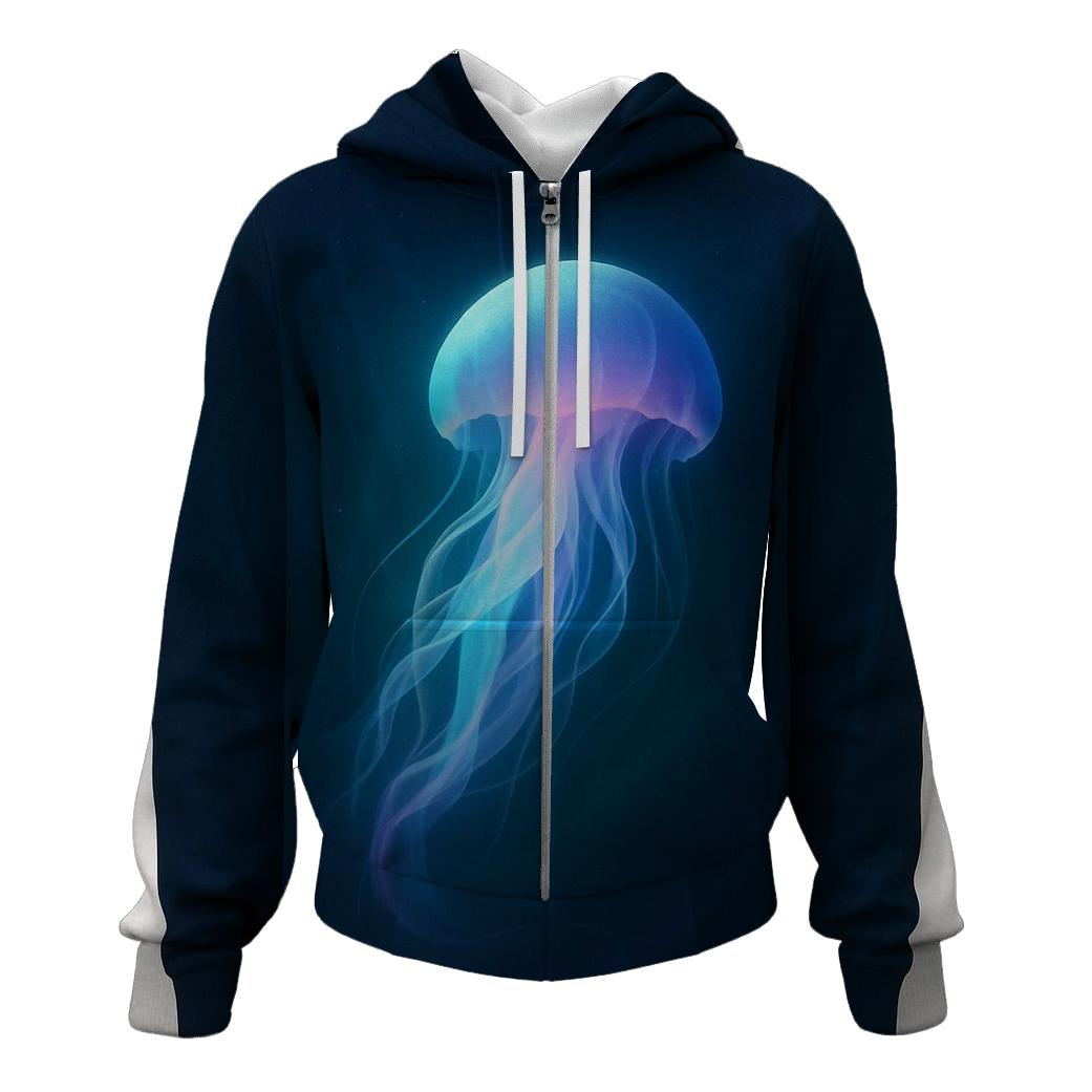 Submerged Spectrum Jellyfish heavyweight hoodies