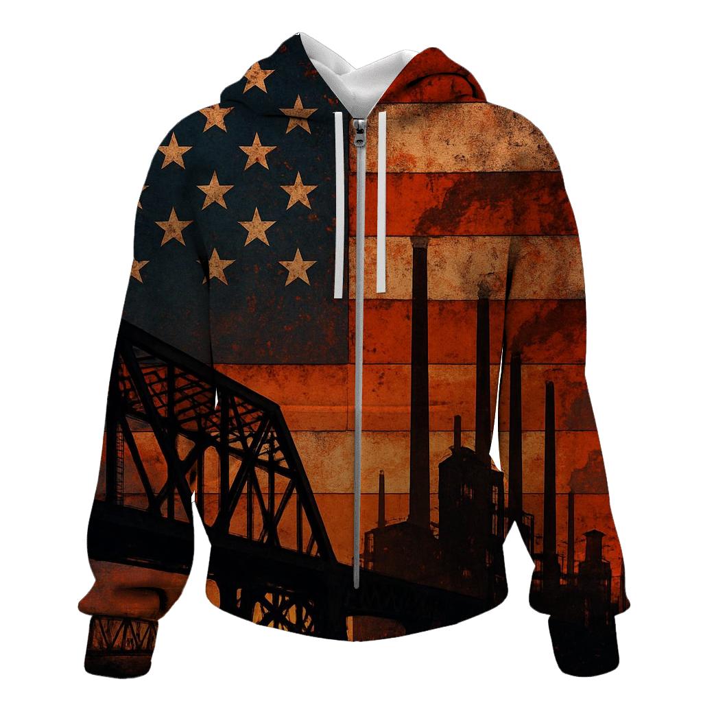 Rustbelt Rising Stripes custom hoodies