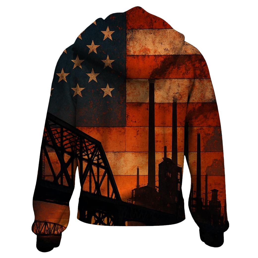 Rustbelt Rising Stripes custom hoodies