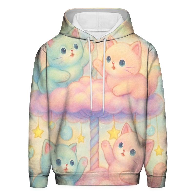Pastel Carousel Cloud Kittens hoodie styles