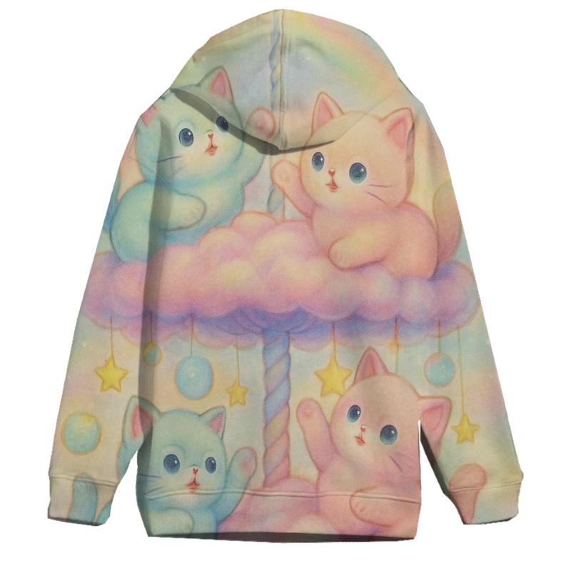 Pastel Carousel Cloud Kittens hoodie styles