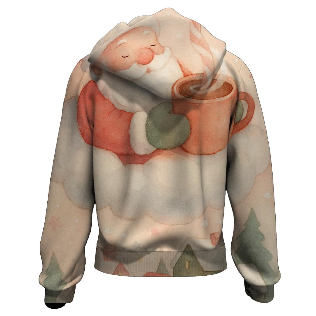 Santa Hot Cocoa Cloud Lounge graphic hoodies