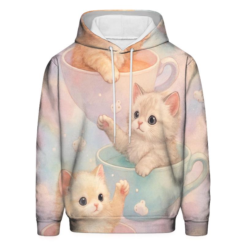 Pastel Dream Tea Party Kittens hoodies fashion