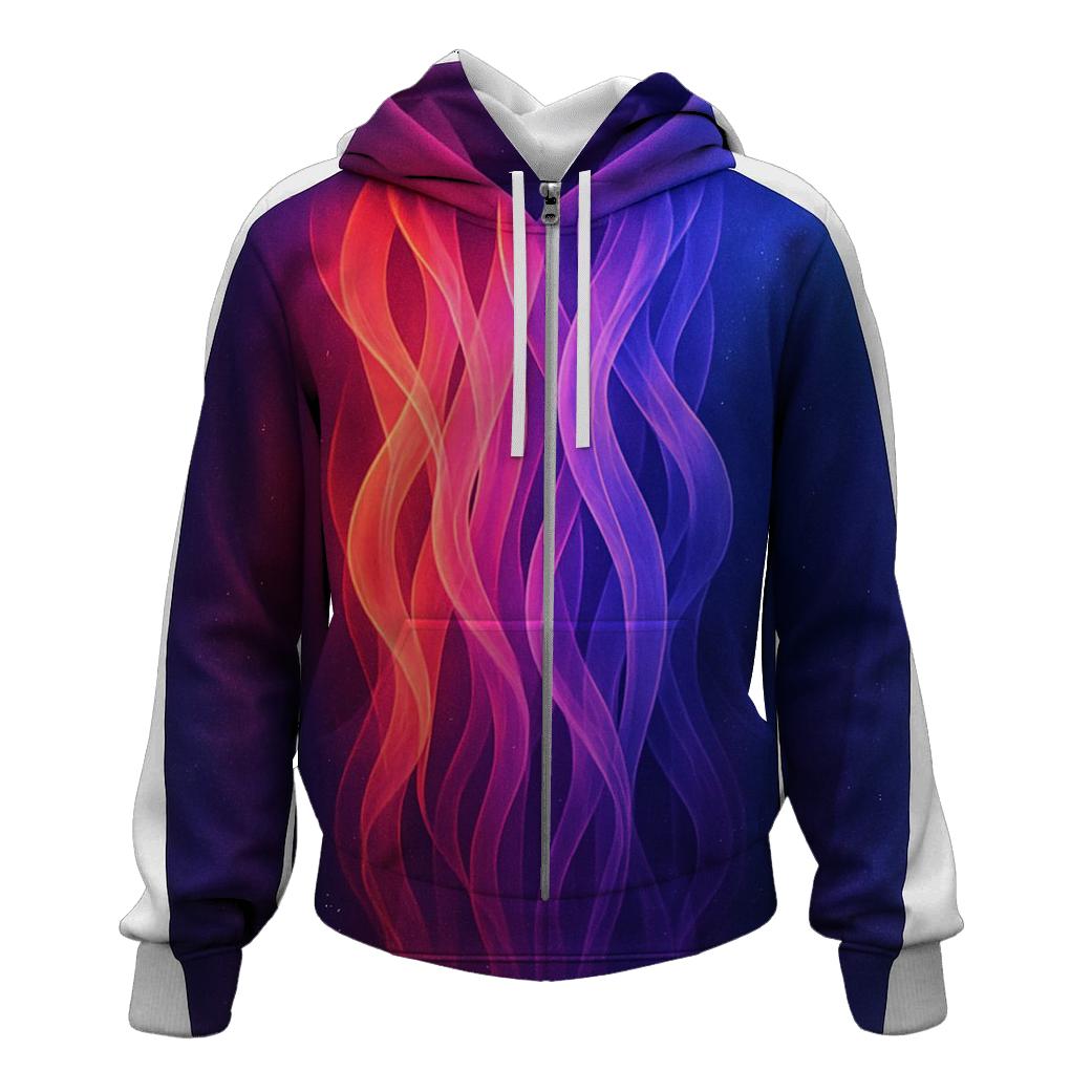 Cascade Of Fractal Ribbons Gradient pullover hoodies