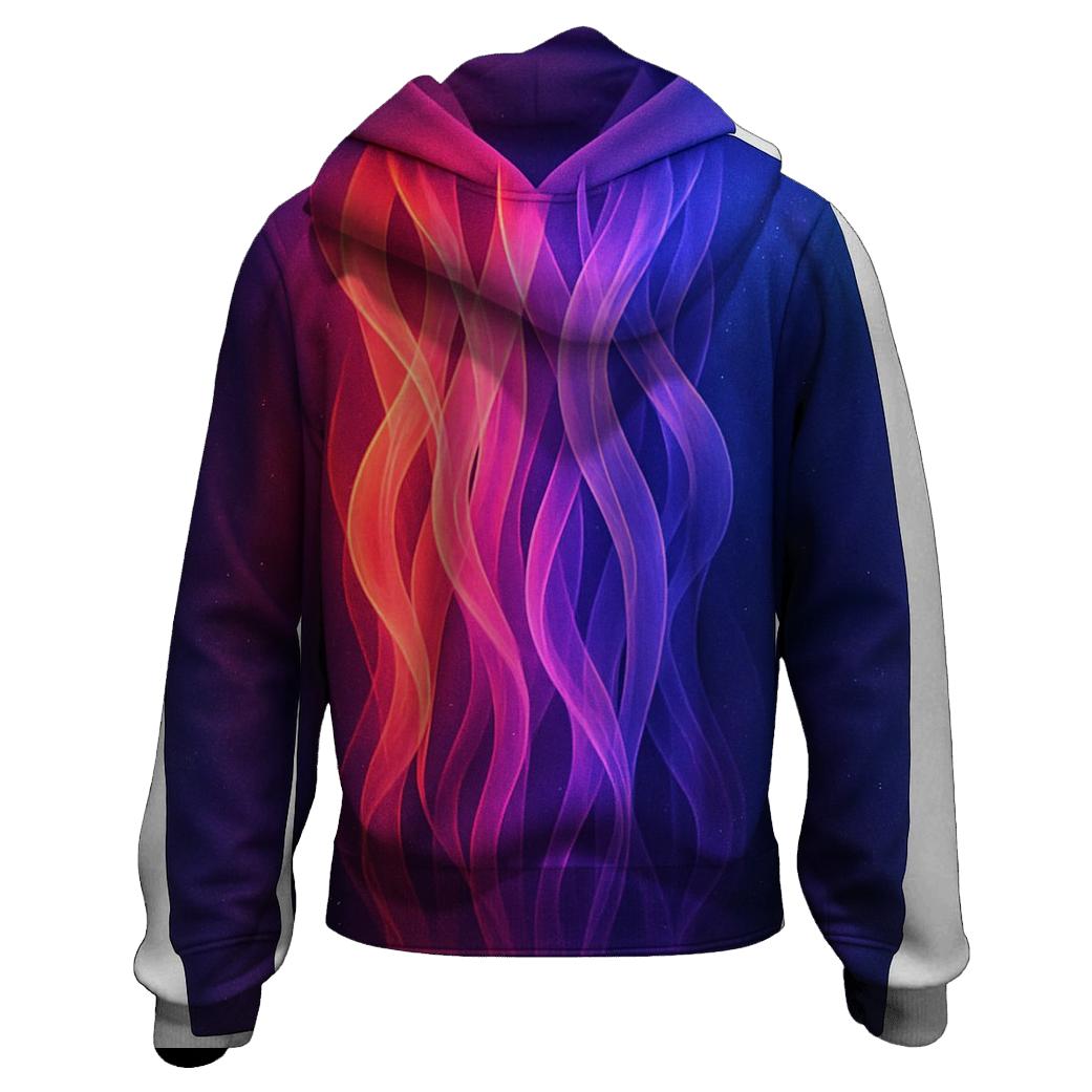 Cascade Of Fractal Ribbons Gradient pullover hoodies