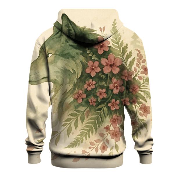 Forest Spirit Wolf Bloom custom hoodies