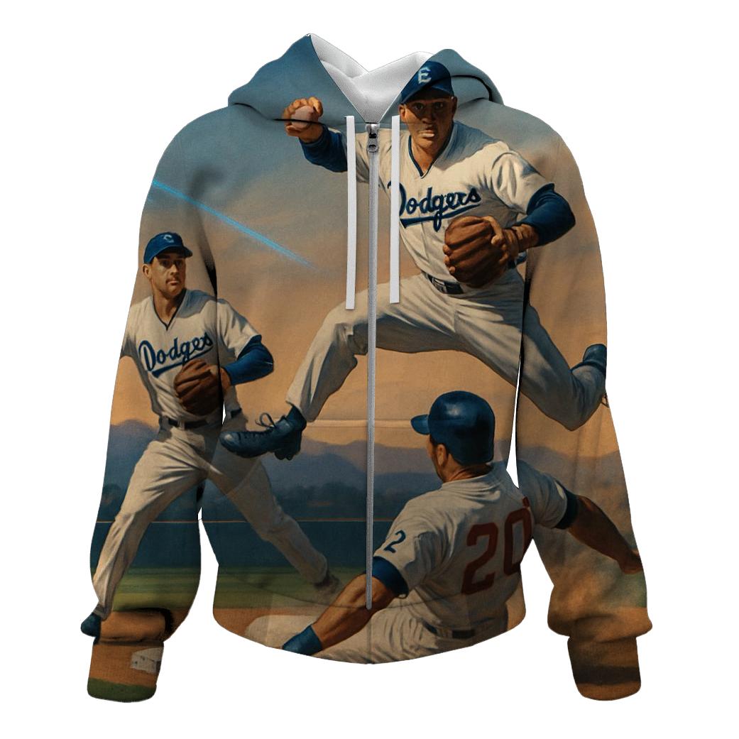 Dodgers Horizon Double Play Flash zip-up hoodies