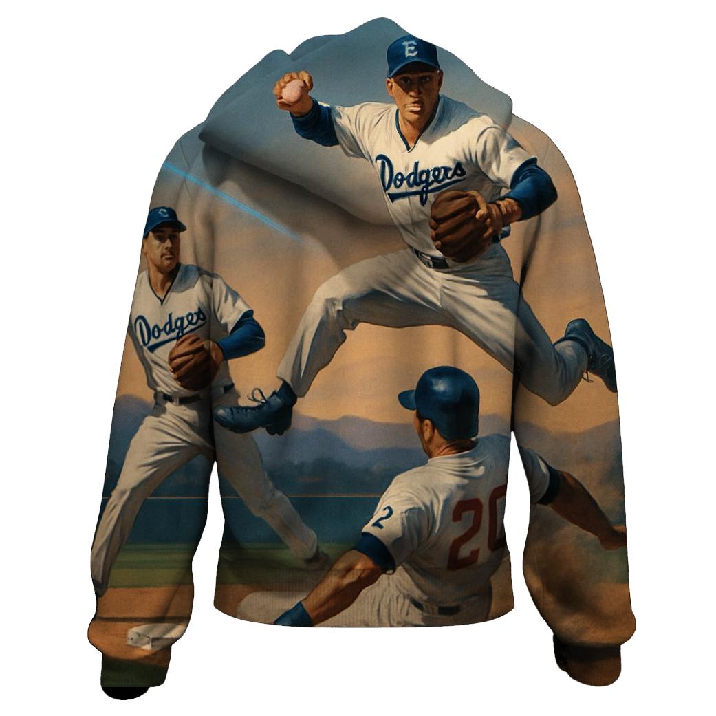 Dodgers Horizon Double Play Flash zip-up hoodies