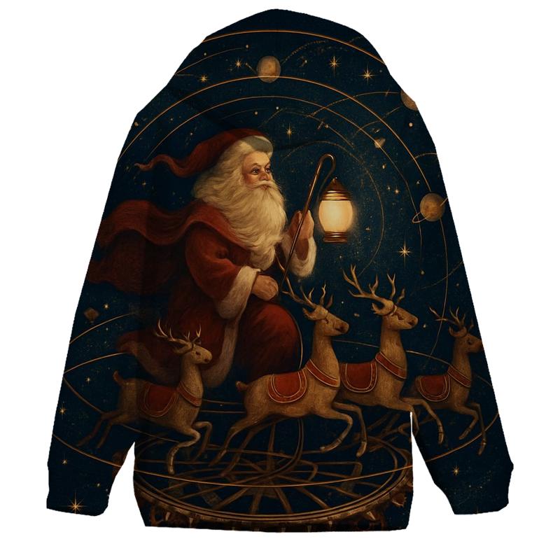 Celestial Storybook Santa Carousel hoodies fashion