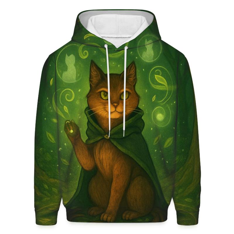 Forest Druid Cat Circle zip-up hoodies