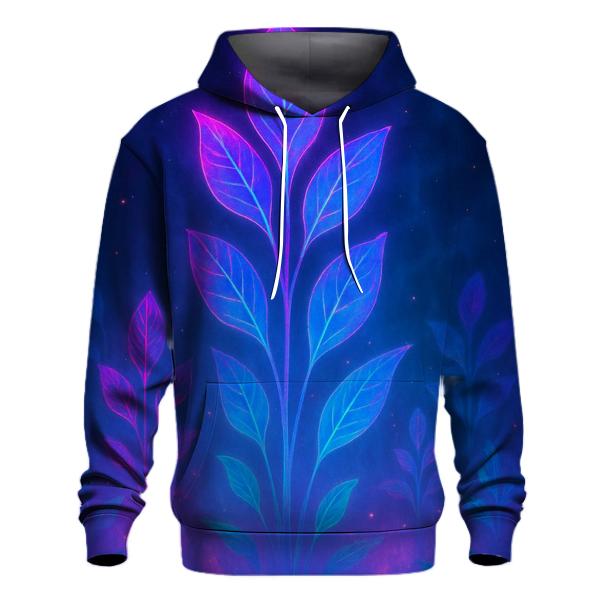 Neon Aurora Garden Gradient zip-up hoodies